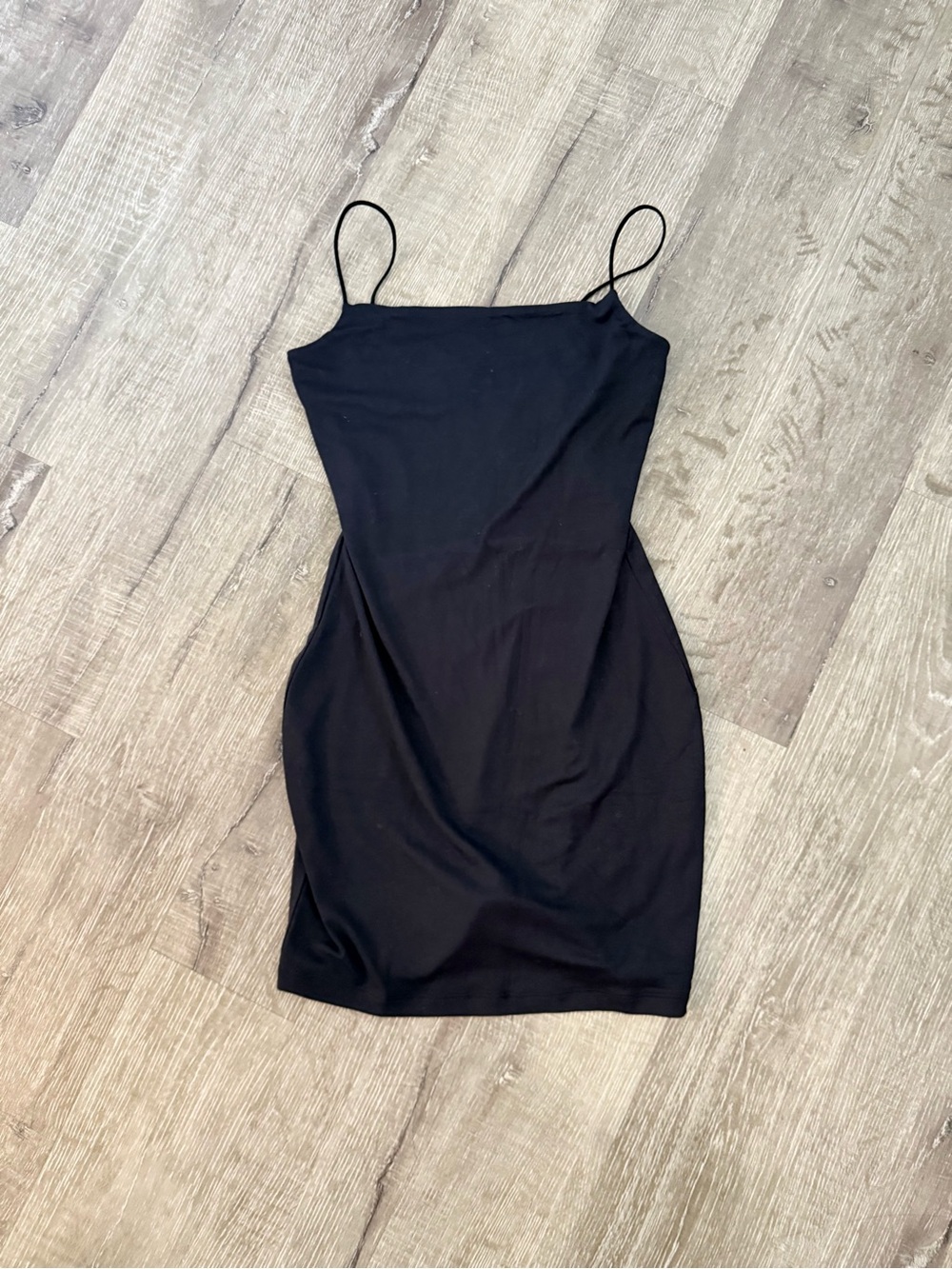 LILLUSORY Black Bodycon Mini Dress Size S NWT Spaghetti Strap